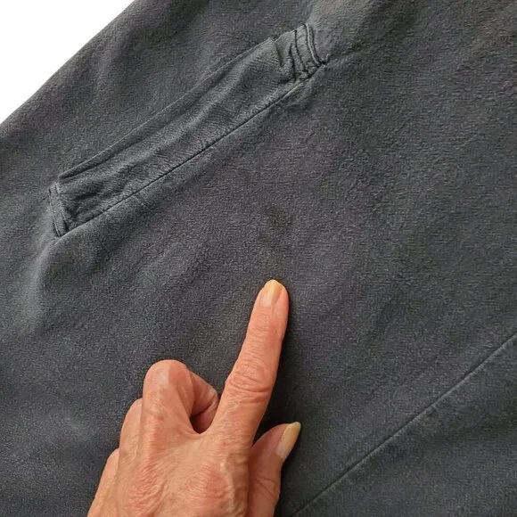 Lagenlook Lightweight Overalls Adjustable Cropped Charcoal Grey Size S/M - Picture 13 of 16